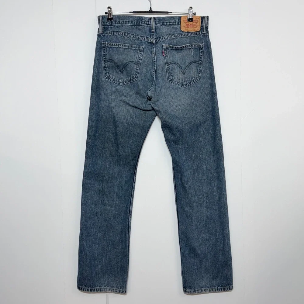 Levis 514 Jeans Mens 34x34 Blue Denim Slim Straight Leg Medium Wash Workwear